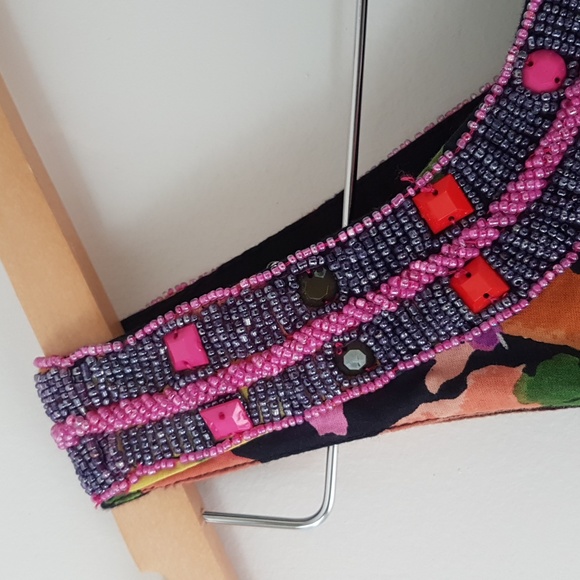 Uttam London Women’s Floral Empire Waist Dress w beaded details | EUC | Wedding - Picture 6 of 17